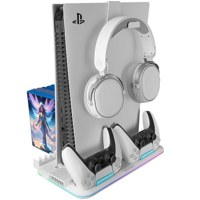 Mars Gaming MPS5-B2 Soporte Multifunción RGB Blanco Mars Gaming MPS5-B2 Soporte Multifunción RGB Blanco